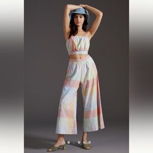 Mindy Plaid Wide Leg Pant Set from Anthropologie